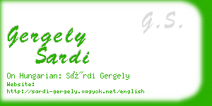 gergely sardi business card